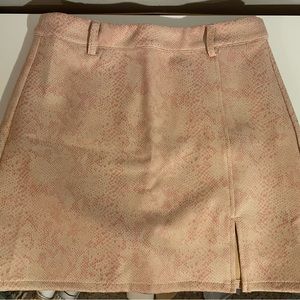 Pink Snakeskin Skirt